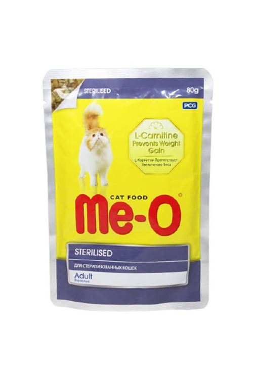 Meo Adult Sterilised Parça Etli Soslu Tavuklu Kısırlaştırılmış Konserve Kedi Maması 80 Gr