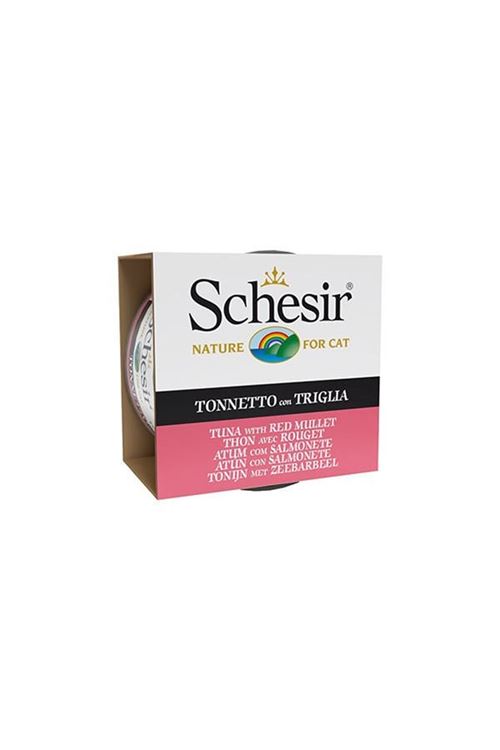 Schesir Ton Balıklı ve Barbunya Balıklı Jöleli Konserve Yetişkin Kedi Maması 85 Gr
