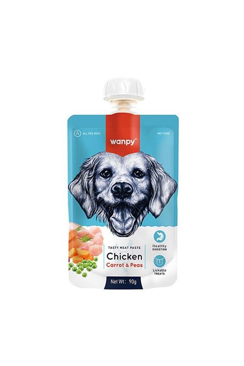 Wanpy Taze Tavuklu ve Havuçlu Et Ezmesi Doğal Köpek Ödülü 90 Gr