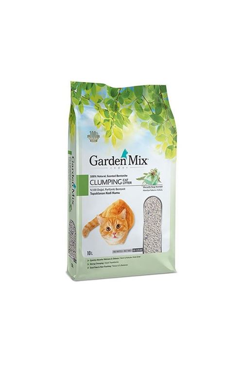 Garden Mix Bentonit Kalın Taneli Marsilya Sabunu Kokulu Kedi Kumu 10 Lt