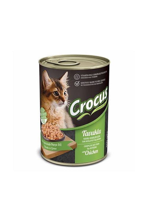 Crocus Tavuklu Yavru Kedi Yaş Maması 400 Gr