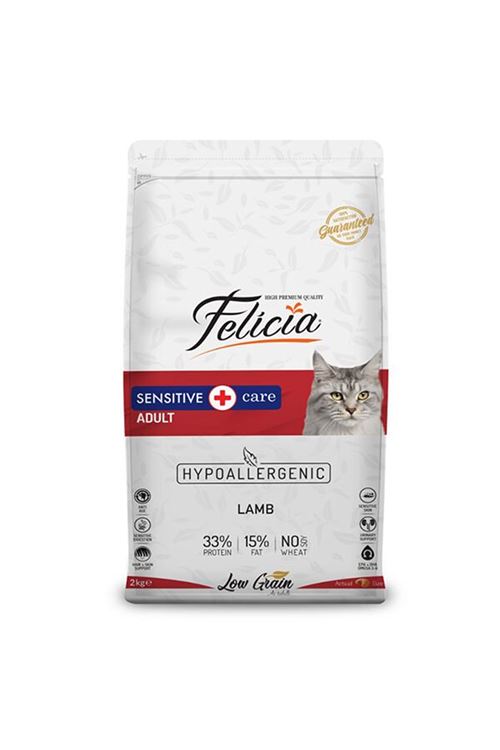 Felicia Düşük Tahıllı Hipoalerjenik Kuzu Etli Yetişkin Kedi Maması 2 Kg