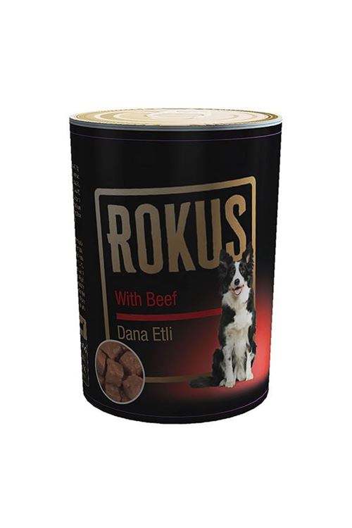Rokus Dana Etli Yetişkin Konserve Köpek Maması 410 Gr