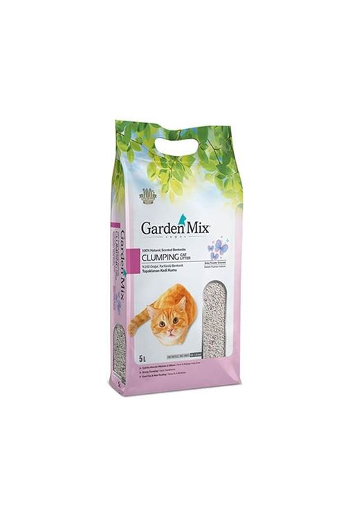 Garden Mix İnce Taneli Bebek Pudrası Kokulu Kedi Kumu 5 Lt