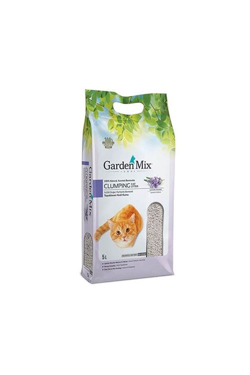 Garden Mix Bentonit İnce Taneli Lavanta Kokulu Kedi Kumu 5 Lt
