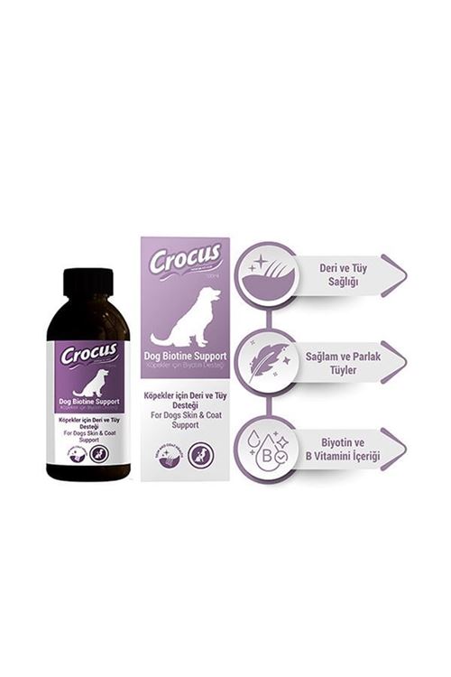 Crocus Köpek Deri ve Tüy Sağlığı Destekleyici Damla 100 Ml