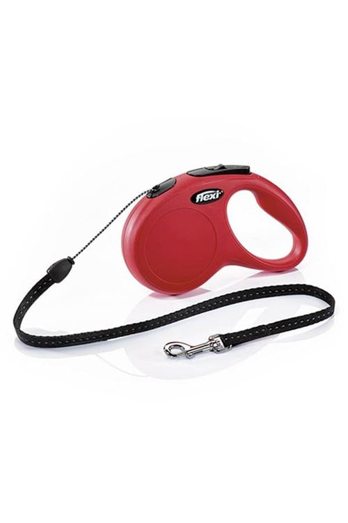 Flexi New Classic İp Otomatik Köpek Gezdirme Tasması Small Kırmızı 5 Mt
