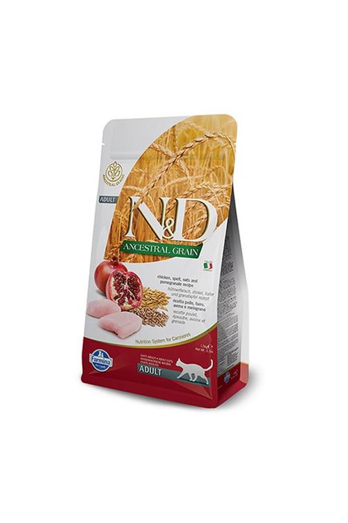 N&D Düşük Tahıllı Tavuk ve Narlı Yetişkin Kedi Maması 5 Kg