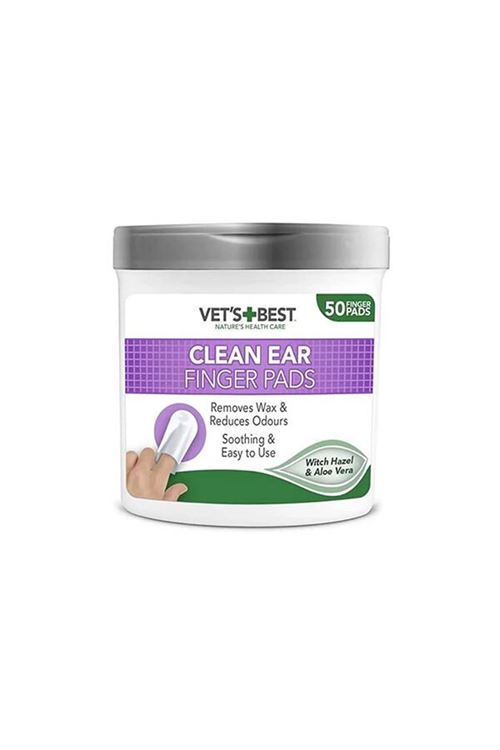 Vet's Best Parabensiz Kedi ve Köpek Parmak Kulak Temizleme Pedi 50 Adet
