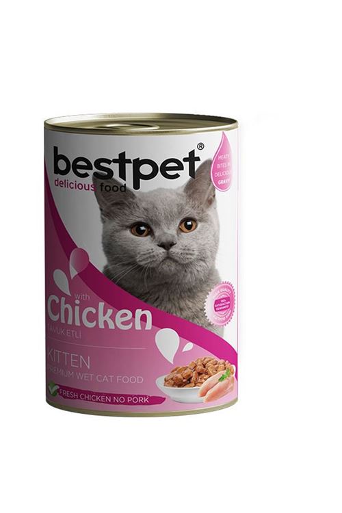 Bestpet Tavuklu Jöleli Yavru Konserve Kedi Maması 400 Gr