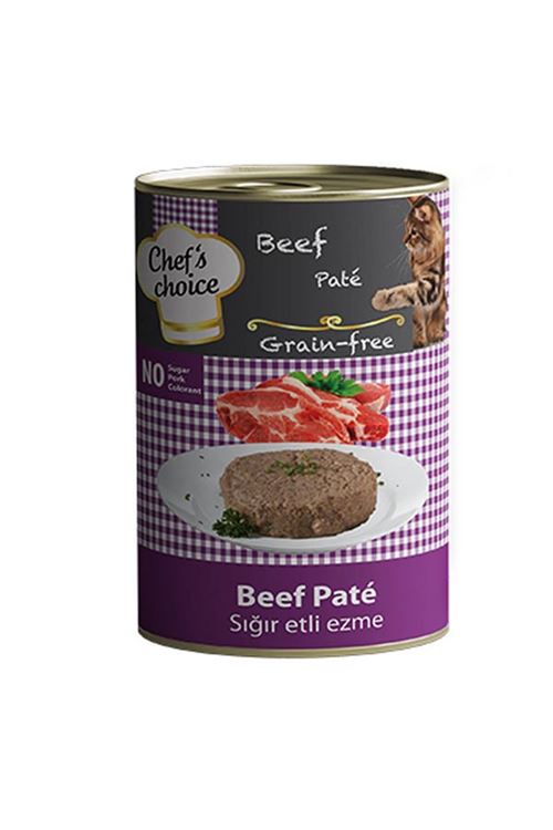 Chefs Choice Kıyılmış Sığır Etli Yetişkin Konserve Kedi Maması 400 Gr