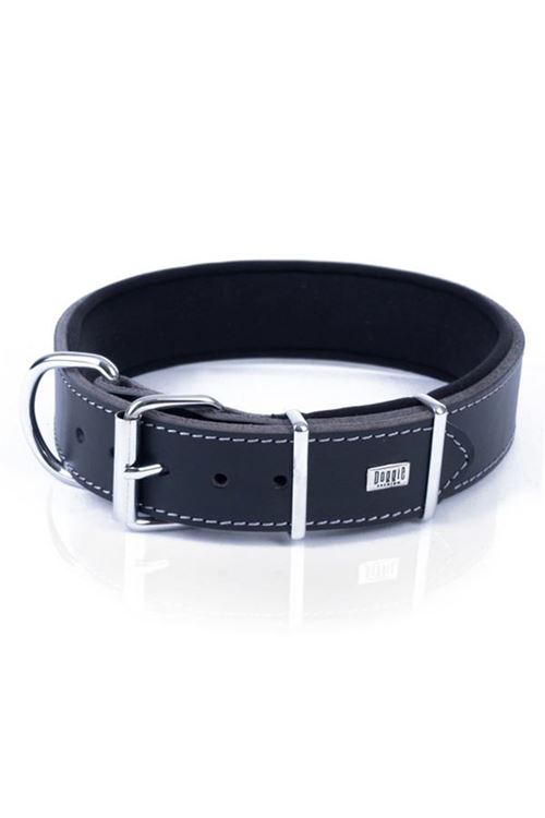 Doggie Dayanıklı Deri Köpek Boyun Tasması Small Siyah 4x47-55 Cm