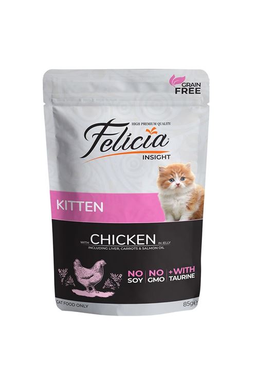 Felicia Tahılsız Tavuklu Pouch Yavru Konserve Kedi Maması 85 Gr
