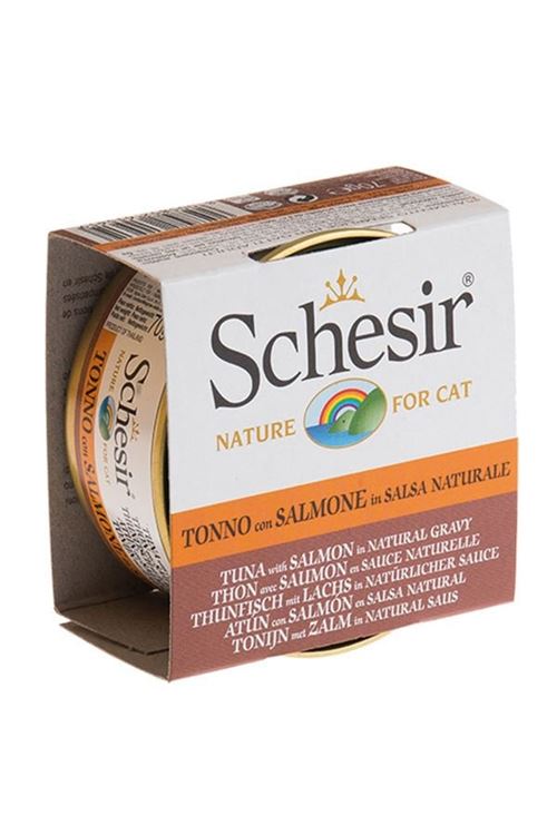 Schesir Ton Balık ve Somonlu Naturel Konserve Kedi Maması 70 Gr