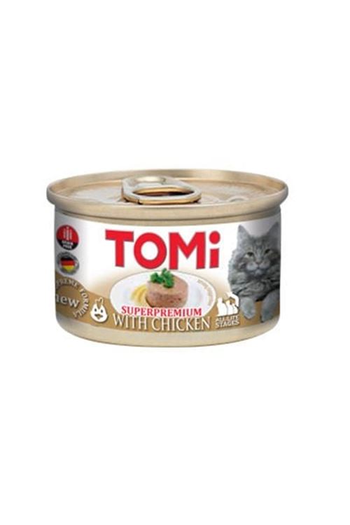 Tomi Kıyılmış Tavuklu Tahılsız Yetişkin Konserve Kedi Maması 85 Gr