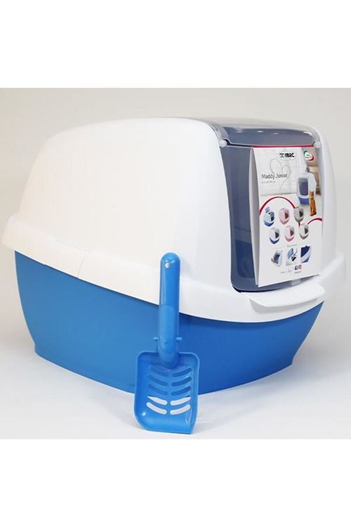 İmac Maddy Junior Üstü Açılır Kapalı Kedi Tuvaleti Mavi 57x43x41 Cm