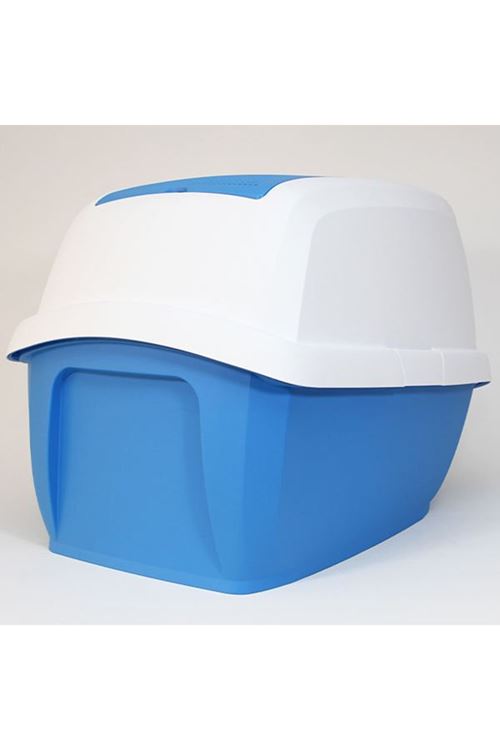 İmac Maddy Junior Üstü Açılır Kapalı Kedi Tuvaleti Mavi 57x43x41 Cm