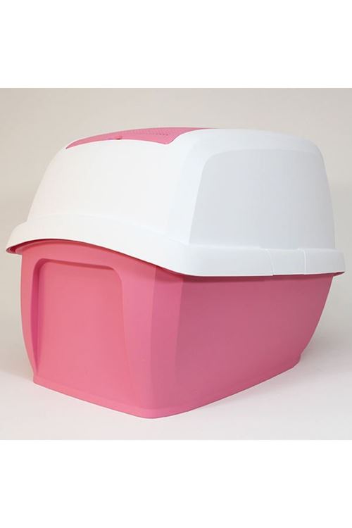 İmac Maddy Junior Üstü Açılır Kapalı Kedi Tuvaleti Pembe 57x43x41 Cm