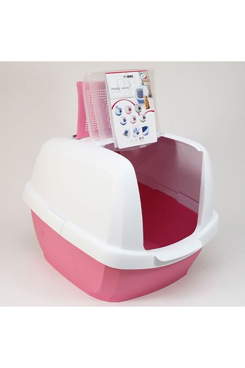 İmac Maddy Junior Üstü Açılır Kapalı Kedi Tuvaleti Pembe 57x43x41 Cm