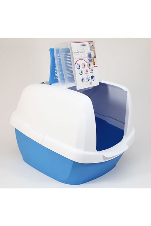 İmac Maddy Junior Üstü Açılır Kapalı Kedi Tuvaleti Mavi 57x43x41 Cm