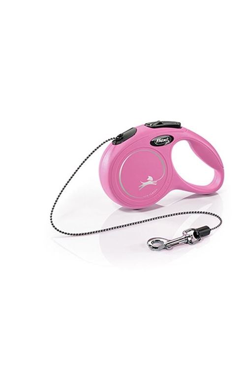Flexi New Classic İp Otomatik Köpek Gezdirme Tasması Xsmall Pembe 3 Mt