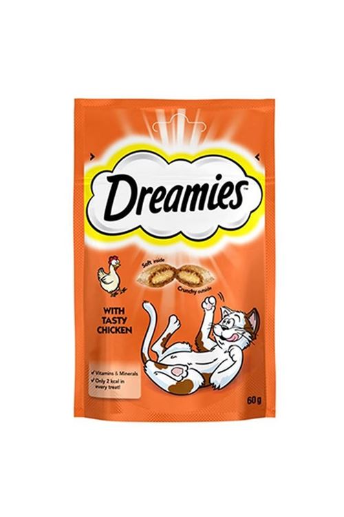 Dreamies İçi Dolgulu Tavuklu Kıtır Kedi Ödül Maması 60 Gr