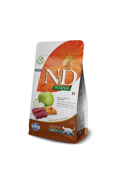N&D Pumpkin Balkabaklı Geyik Etli ve Elmalı Yetişkin Kedi Maması 5 Kg