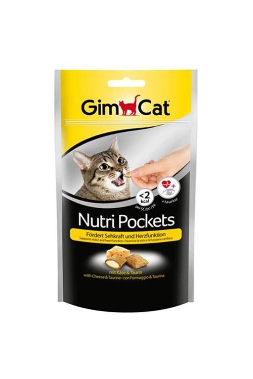 Gimcat Nutri Pockets Peynir Taurin Kedi Ödül Maması Tablet 60 Gr
