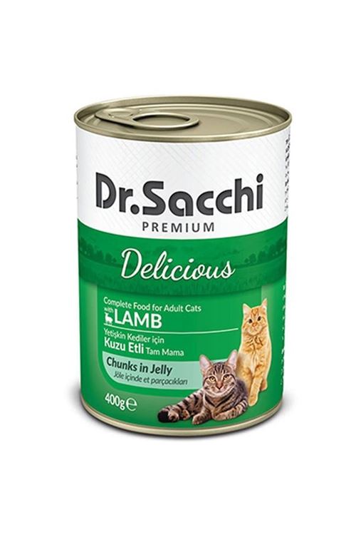 Dr.Sacchi Kuzu Etli Yetişkin Konserve Kedi Maması 400 Gr