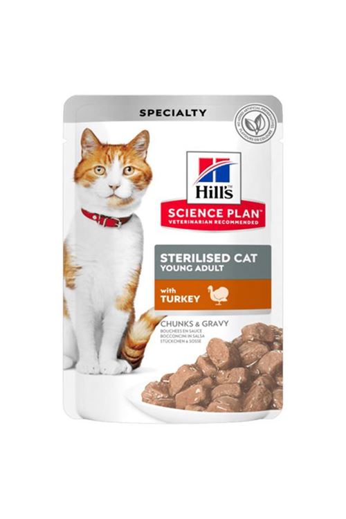 Hills Sterilised Hindili Pouch Kısırlaştırılmış Konserve Kedi Maması 85 Gr