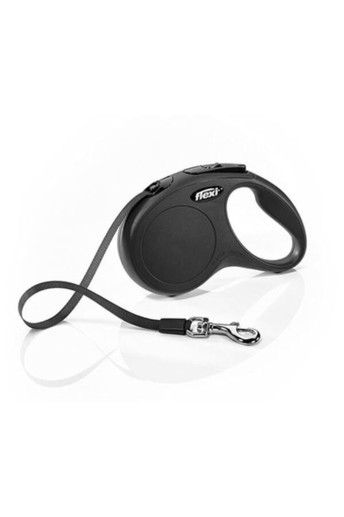 Flexi New Classic Şerit Otomatik Köpek Gezdirme Tasması Small Siyah 5 Mt