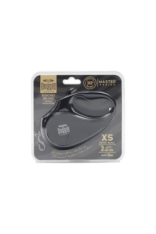 Doggie Master Otomatik Köpek Uzatma Tasması Xsmall Siyah 12 Kg 3 Mt