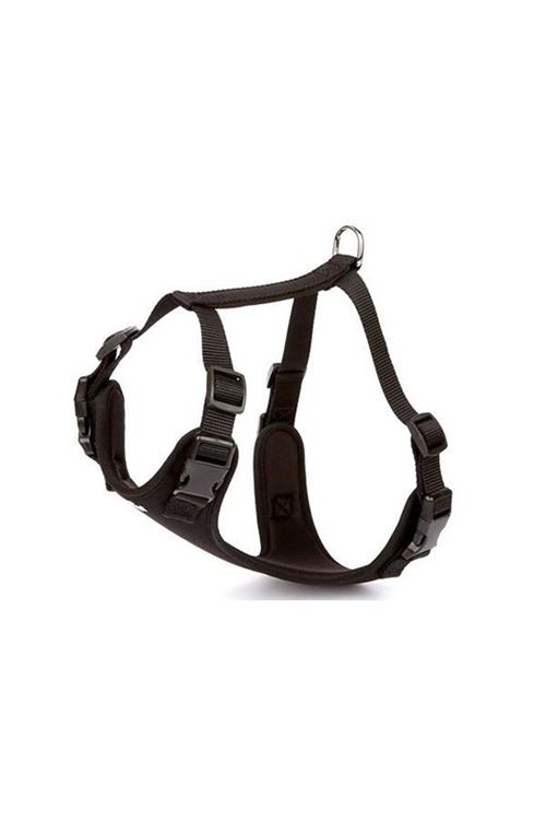Doggie Havalı Dokuma Köpek Göğüs Tasması Medium Siyah 2x45-55 Cm