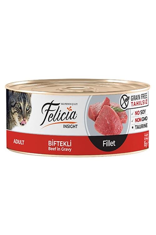 Felicia Tahılsız Biftekli Fileto Yetişkin Konserve Kedi Maması 85 Gr
