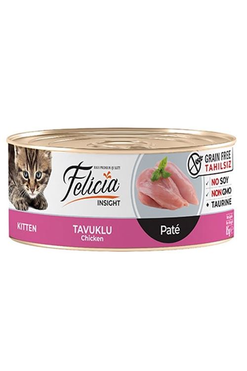 Felicia Tahılsız Tavuklu Kıyılmış Yavru Konserve Kedi Maması 85 Gr