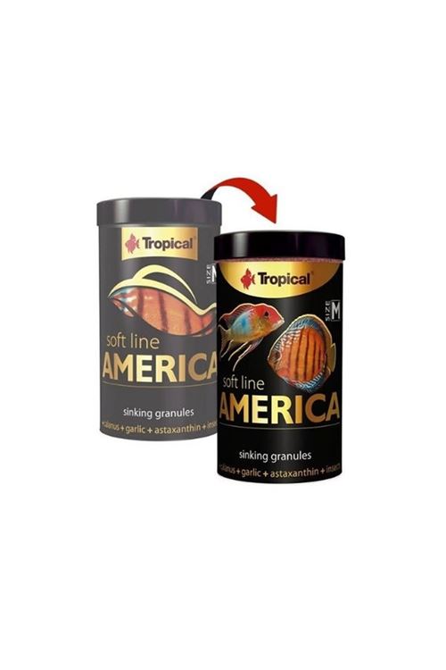 Tropical Softline Amerikan Cinsi Balıklar için Yumuşak Granül Balık Yemi Medium 100 Ml 60 Gr
