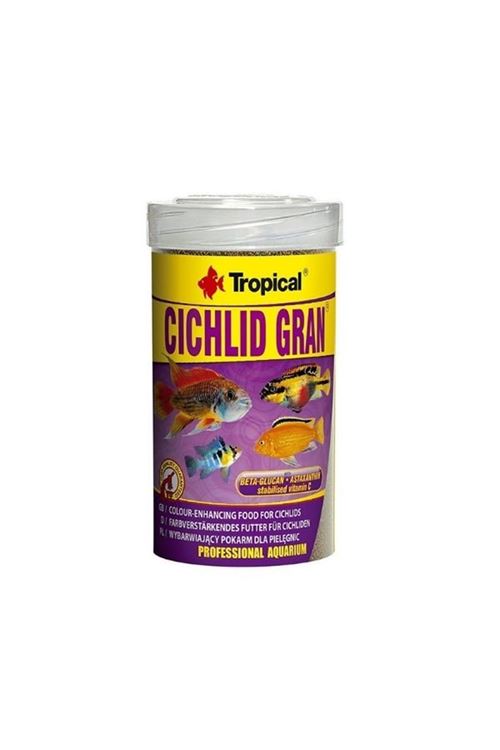 Tropical Cichlid Gran Ciklet Balıkları için Renklendirici Granül Balık Yemi 100 Ml 55 Gr