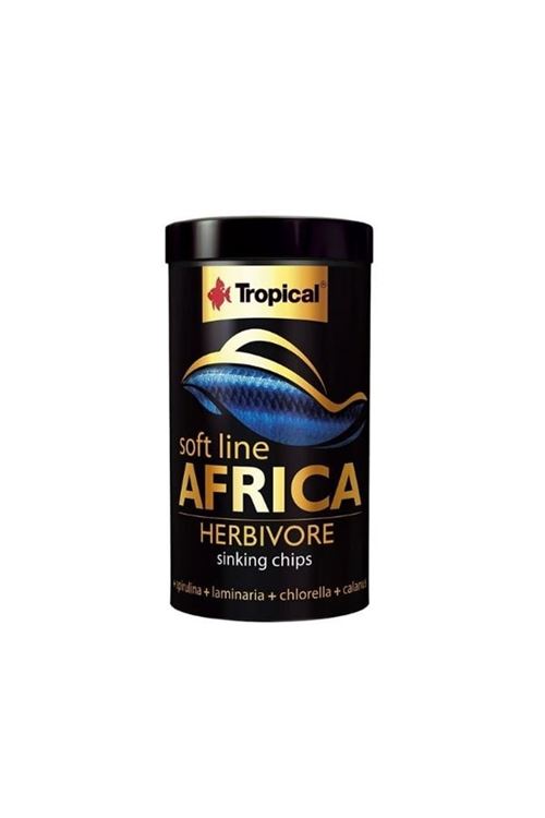 Tropical Softline Africa Herbivore Chips Otçul Afrika Balıkları için Yumuşak Taneli Balık Yemi Medium 250 Ml 130 Gr