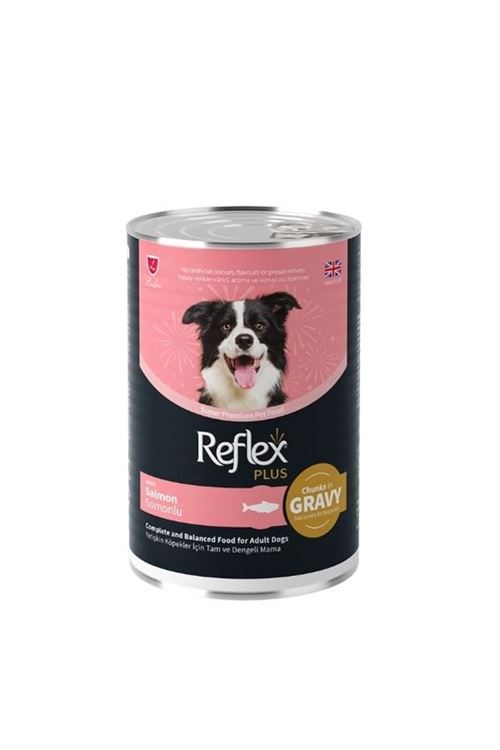 Reflex Plus Sos İçinde Somonlu Yetişkin Konserve Köpek Maması 400 Gr