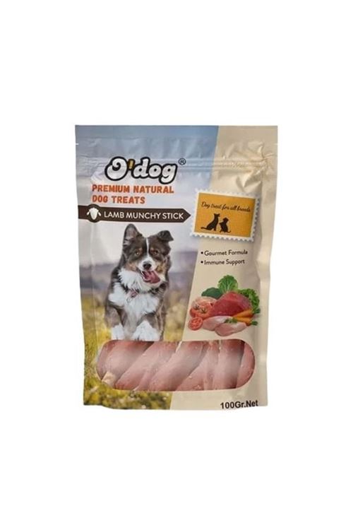 O Dog Kuzu Eti Sargılı Çubuk Köpek Ödül Maması 100 Gr