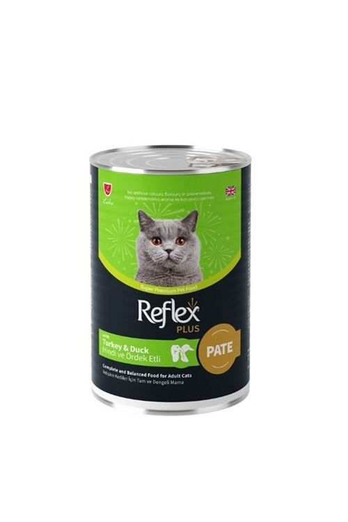 Reflex Plus Pate İçinde Hindi ve Ördek Etli Yetişkin Konserve Kedi Maması 395 Gr