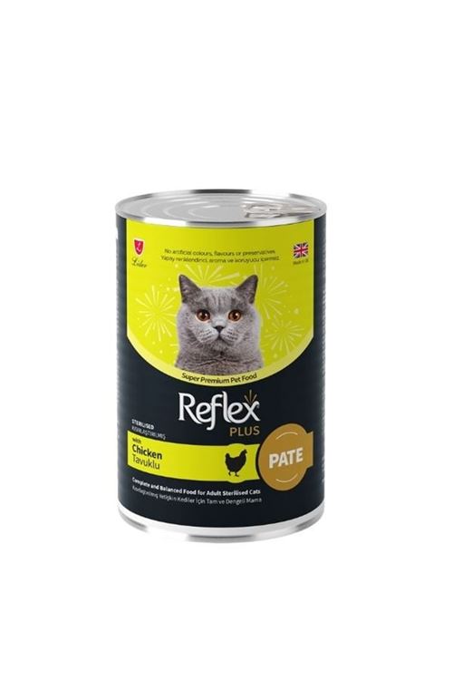 Reflex Plus Pate İçinde Tavuklu Kısırlaştırılmış Konserve Kedi Maması 395 Gr