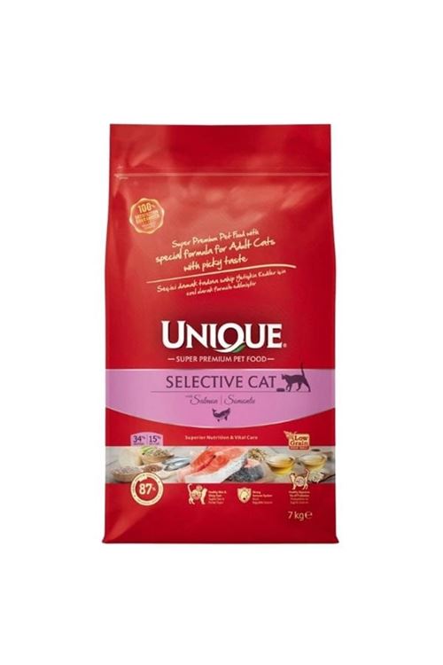 Unique Seçici Kediler için Somonlu Yetişkin Kedi Maması 7 Kg