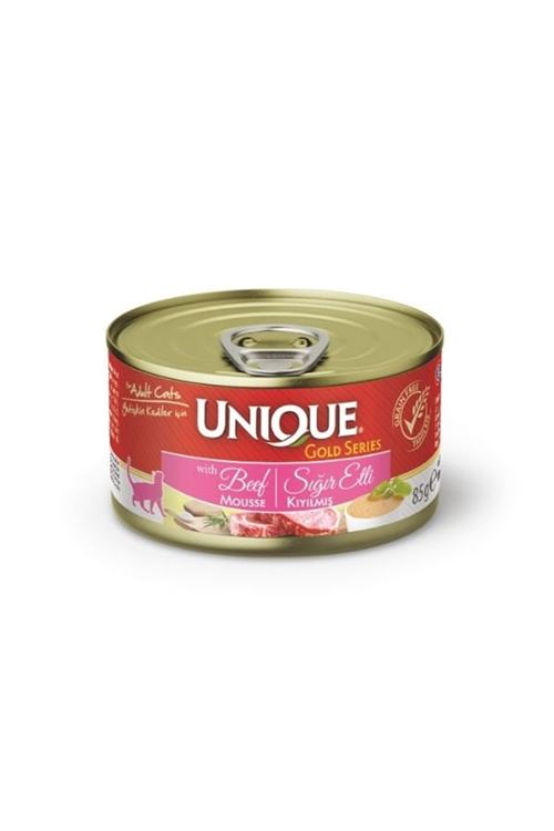 Unique Gold Series Sığır Etli Yetişkin Konserve Kedi Maması 85 Gr