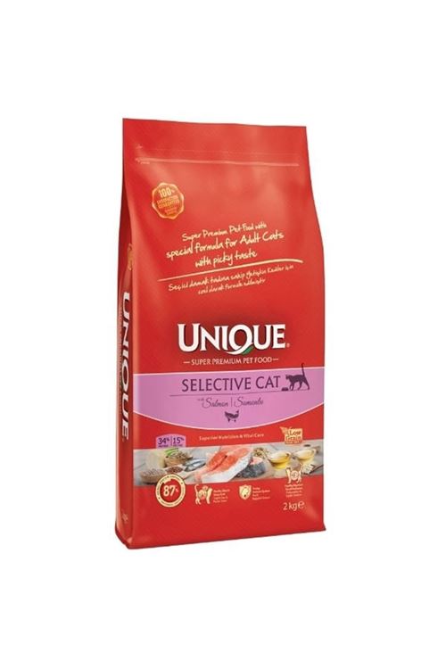Unique Seçici Kediler için Somonlu Yetişkin Kedi Maması 2 Kg
