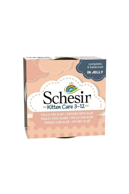 Schesir Kitten Tavuk ve Aloeveralı Yavru Konserve Kedi Maması 85 Gr