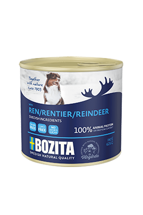 Bozita Ren Geyikli Tahılsız Yetişkin Köpek Konservesi 625 Gr