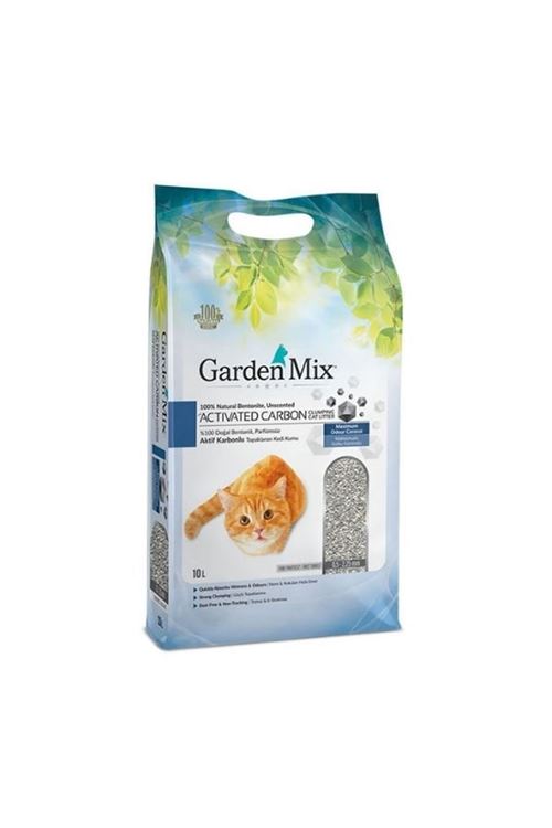 Garden Mix Aktif Karbonlu Topaklaşan Bentonit Kedi Kumu 10 Lt