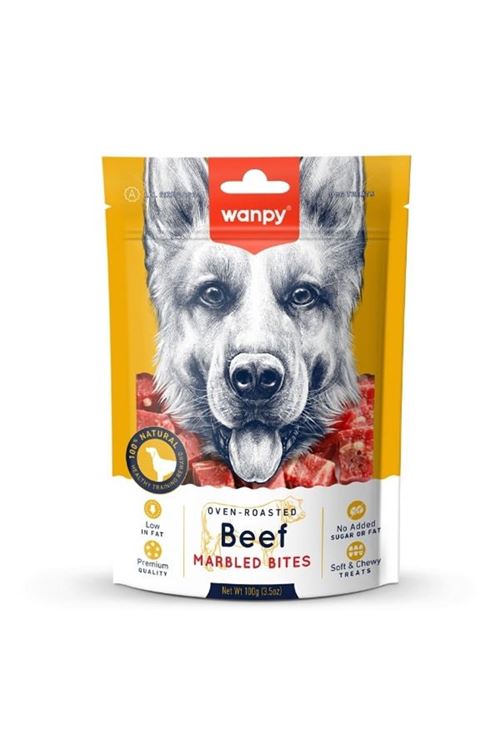 Wanpy Marbled Biftekli Küp Et Parçaları Köpek Ödülü 100 Gr