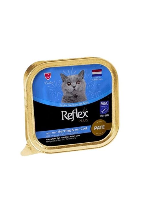 Reflex Plus Pate Ringa ve Morina Balıklı Yetişkin Konserve Kedi Maması 85 Gr